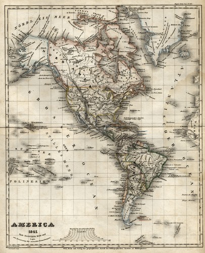 Amerika original stahlstich - original,