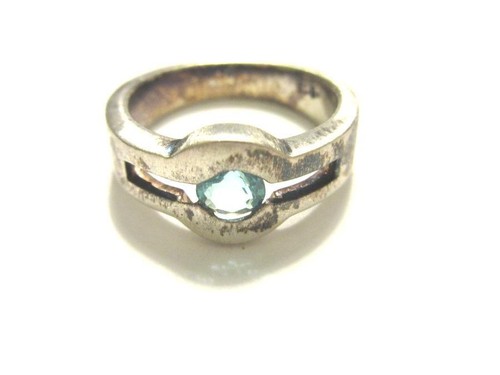 Silberring hellblauem stein - silberring,