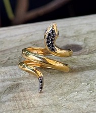 Ring schlange Onyx Silber 925 