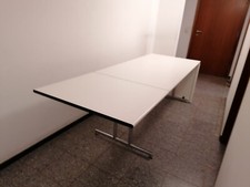 Klapp-Schreibtisch 160 x 80 cm,Klappen 2x 67x80 cm Kunststoff weiß, gebraucht