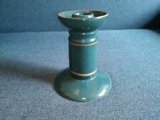 Kerzenständer Kerzenhalter Stabkerzen Kerzen grün Goldstreifen Keramik glänzend