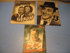 Heinz Rühmann 3 Filmprogramme, Film-Kurier,Filmbühne von 1940 bis 1960 Film Star