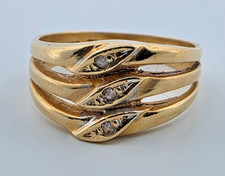 Goldring mit 3 Diamanten  -