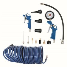 Scheppach 14tlg. Kompressor Zubehörset Reifenfüllmessgerät Blaspistole 1/4 Zoll