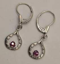 Kleine Art Deco Rubin Ohrringe