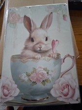 Bild Blech Bild Hase In Tasse