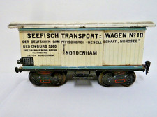 Märklin Seefisch Transport Wagen Nordenham 1849 Spur 1 hl uralt ca 1912 original