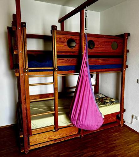 Holz stockbett mit leiter - holz-stockbett,