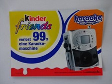 Postkarte - Kinder Friends veerlost 99 x Karaokemaschine