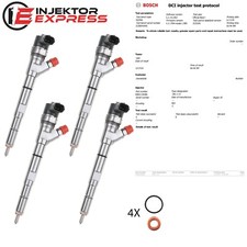 4x 0445110186 Einspritzdüse Injektor Hyundai Kia Sorento 2.5 CRDi 33800-4A100