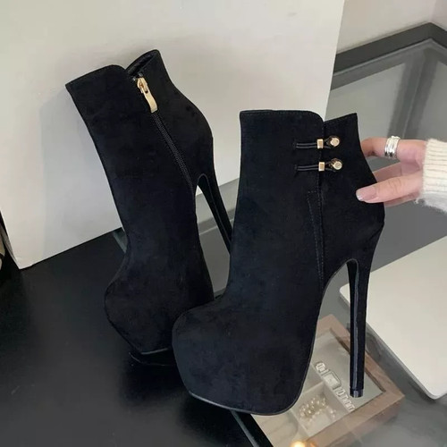 Damen plateau stiefeletten - plateau,