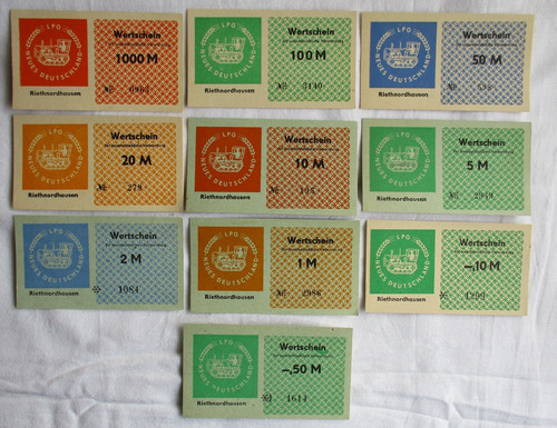 Banknoten bis 1000 - 10, 0,10