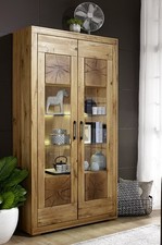 Vitrine Schrank Wildeiche