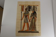 Papyrus Bild 63 x 43cm Handbemalt, Falkengott "Horus" Ägypten