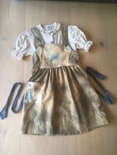 Kleid Dirndl Mädchen beige grünlich Gr. 140 Isar Trachten sehr gut erhalten