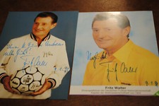 2 xAutogrammkarte Fritz Walter
