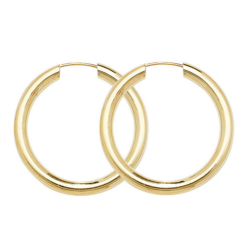Gelb gold creolen - gelb,