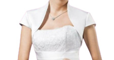 Brautbolero Jacke zum Brautkleid Hochzeitskleid 36 38 40 42 44 46 weiß beige *30