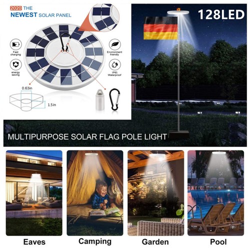 128led solar fahnenmast - 128led,