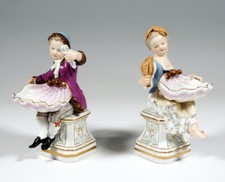 2 Meissen Figur Salieren