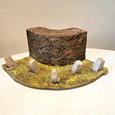 Bunker, Unterstand mit Panzersperre, Eckstück, passend für Elastolin u. Lineol