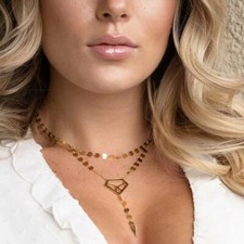 Damen Kette Anhänger 18K Gold