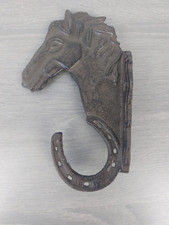 Garderobenhaken aus Gusseisen kaufen Wandhaken Kleiderhaken Pferdekopf Hufeisen
