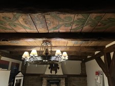 Handgefertigte Schmiedeeiserne Deckenlampe, 12- flammig, Schmiedeeisern