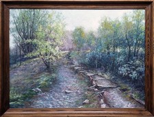 Gemälde "Alte Treppe im Park"