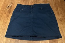 Kik Janina Denim Jeans-Minirock, Gr. 38, Knopf-& Reißverschluss, marineblau