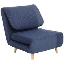 2-in-1 Schlafsofa Schlafsessel Klappmatratze Gästebett Klappbett Blau