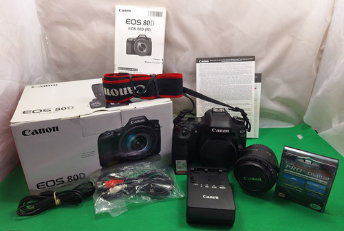 Mint canon eos 80d camera - canon, w