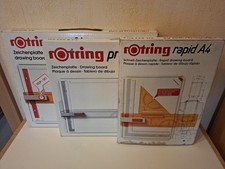 Rotring Rapid A4 + Profil A3 mit Zubehör als 3er- Set Zeichenbrett