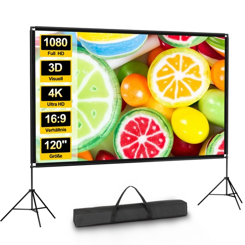 120 beamer leinwand mit - mit, stativ