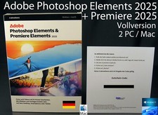 Adobe Photoshop Elements 2025 + Premiere 2025 Vollversion Box Win/Mac OVP NEU