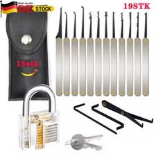 17 PCS Lock Pick Set Schlosser Pick Training Tools gebrochen Schlüssel Entferner