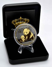 1 OZ Silber China Panda 2012 Gold Black Empire Lagerräumung