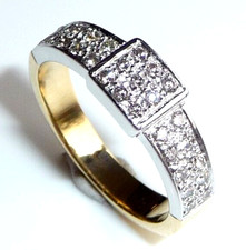 Ring 750 Gelbgold, Weißgold