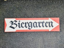 🍺Schön Original Alt Holz Schild beids. Biergarten Altdeutsch 40er? Reich? 85x21