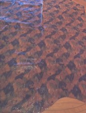 Design  Leder Haut  Echtleder  Braun schwarz 125x90cm  Schlangen Optik bedruckt