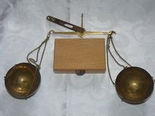 Briefwaage mit Gewichten in Holzkasten Brief Waage Holz Kasten