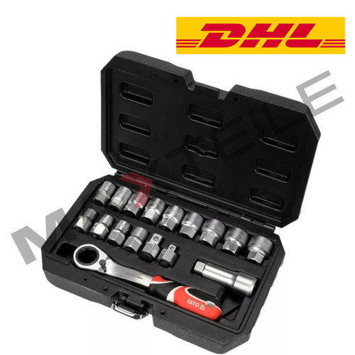 Ratchet box socket set - box,