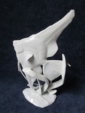 Rosenthal Skalar Design Heidenreich Porzellan Fisch weiß Figur 20cm um 1930 Rar