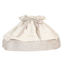 Lampenschirm Husse creme Blumen Stehlampe E27 Landhausstil Vintage Clayre & Eef