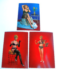 3x  Pin-Up   Krüger POSTKARTE