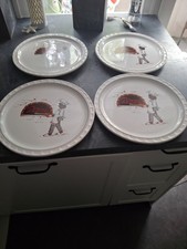 4 x Stützel Keramik Pizza Teller  Durchmesser ca.  29,5 cm vintage