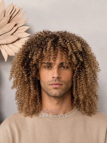 Perücke herren afro - herren, blond