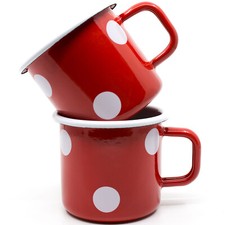 2 x Emaille Trinkbecher für