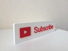 Youtube Abonnieren Symbol Schild Logo Sammlerstück Anzeige Textschild Platte YT