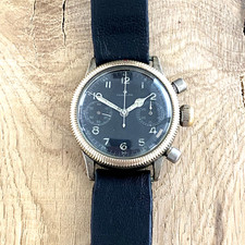 [234] - Tutima - Glashütte UROFA 59 / Fliegerchronograph / WWII vergoldetes Werk